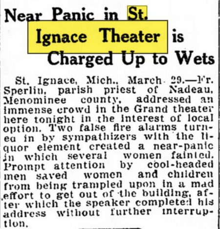 Grand Theatre - Mar 1910 Panic At The Theater